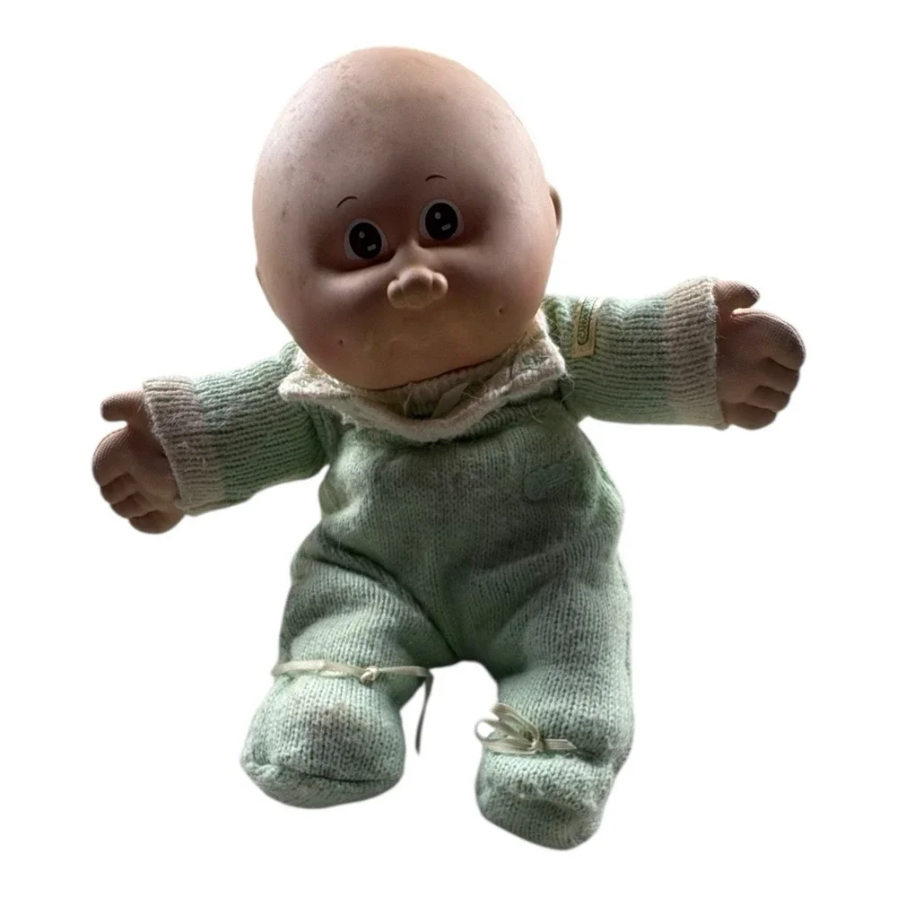 Vintage‎ Cabbage Patch Kids Baby Doll Mint Green Outfit 1982 Coleco